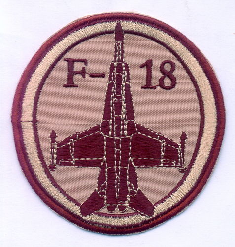 PARCHE BORDADO F-18 - ARENA