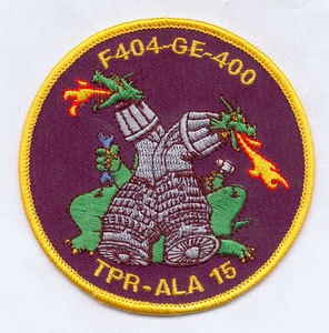 PARCHE BORDADO F404-GE-400 TPR ALA 15
