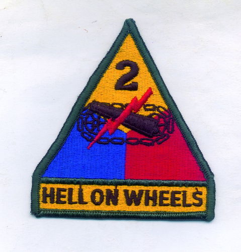 PARCHE 2ND ARMORED DIVISION - HELL ON WHEELS.