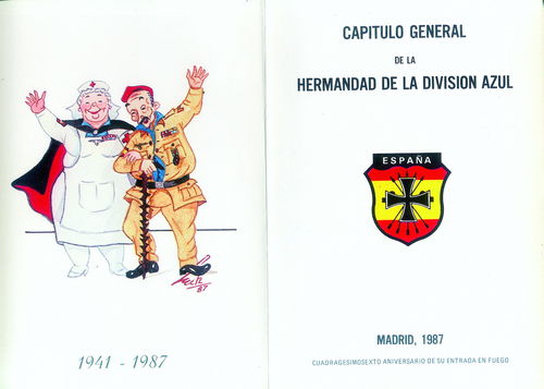 FOLLETO CAPÍTULO GENERAL DE LA HERMANDAD DE LA DIVISIÓN AZUL 1987.