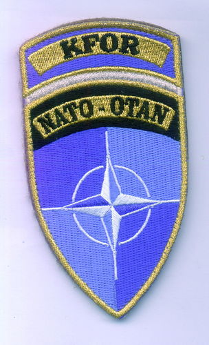 PARCHE BORDADO KFOR NATO-OTAN COLOR,